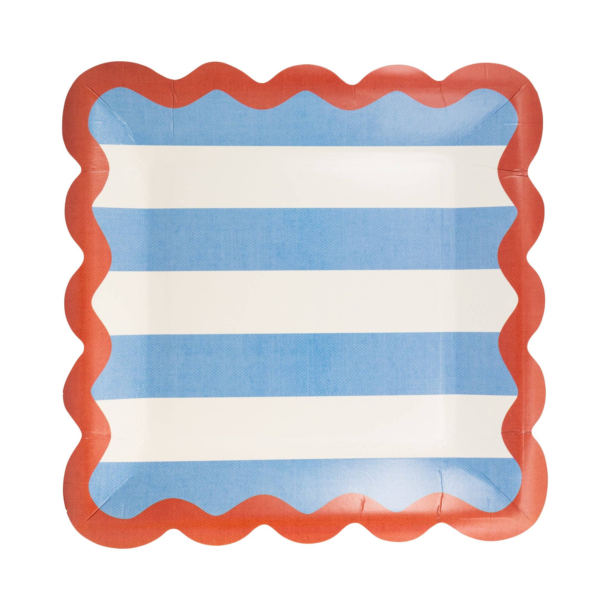 Stripes 9" Ric Rac Trim Paper Plate