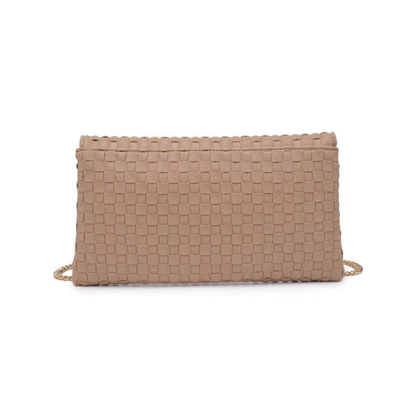 Priscilla Woven Clutch: Silver