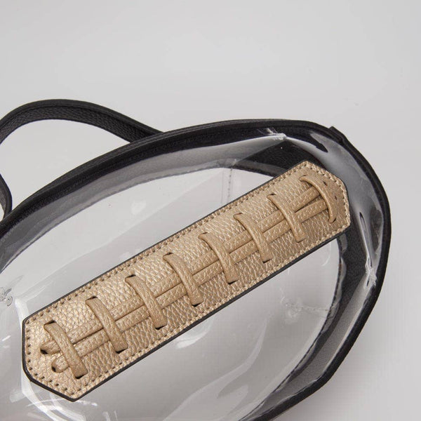 Clear Gameday Football Stitch Detail Crossbody Bag