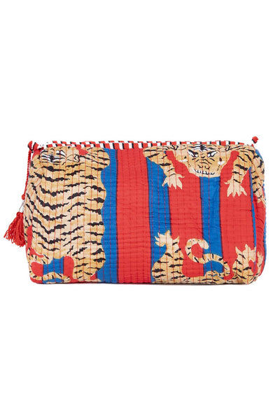 Tiger Quilted Makeup/Toiletry Bag