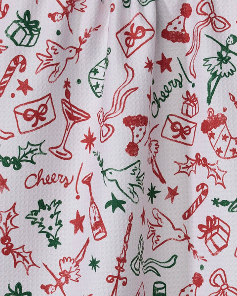 Holiday Doodles Multi Tea Towel