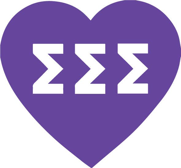 Sorority & Greek Acrylic Heart Pin/ Button: Kappa Delta