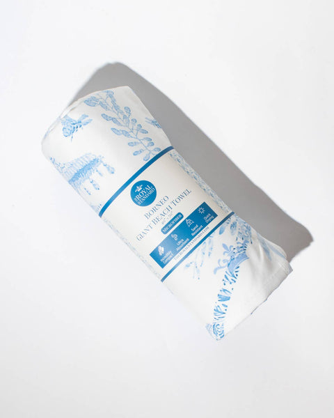 Borneo Giant Beach Towel      Blue/Multi    40x70