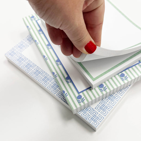 Floral Stripe Notepad