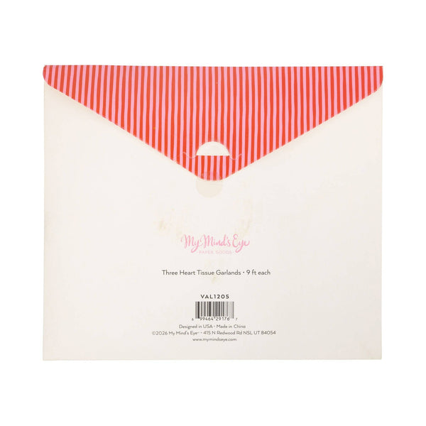 Triple Heart Tissue Garland
