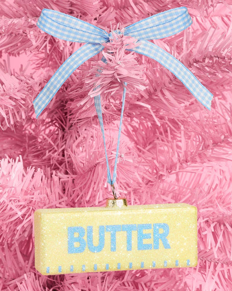 Butter Ornament | glass, funny, holiday, glitter