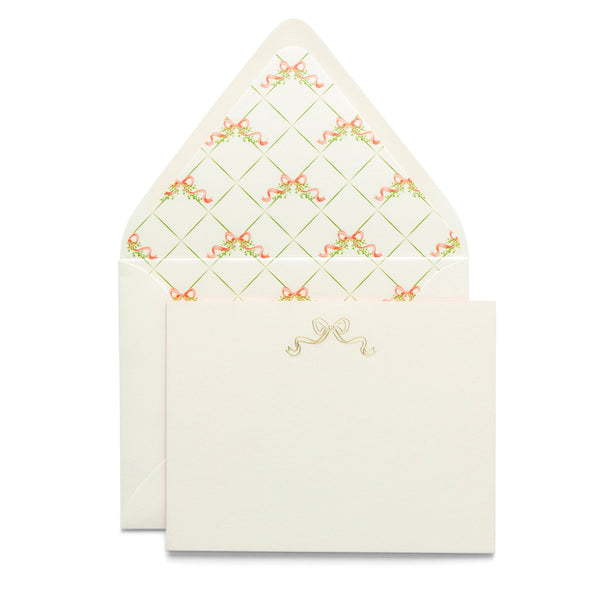 Bow | Fancy Pants Engraved Flat Notecards 