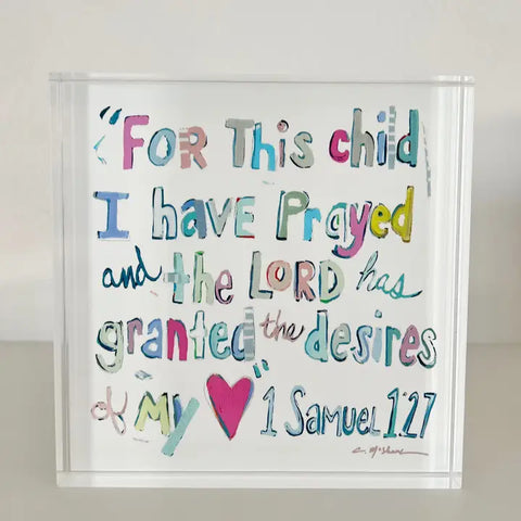 1 Samuel 1:27 Acrylic Block