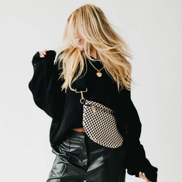 Westlyn Woven Bum Bag Metallic Gunmetal