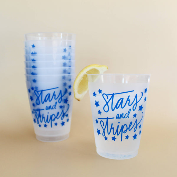 Stars & Stripes | July 4 Frosted Acrylic 16 oz Cup Set of 8