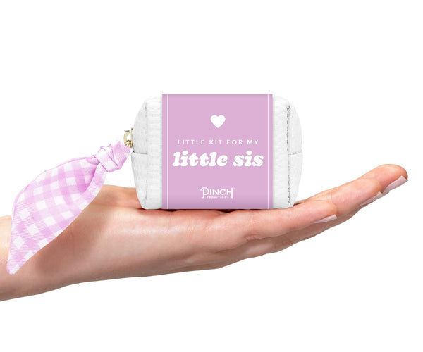 Little Sis Minimergency Kit | Sorority, Rush, Bid Week Greek: Peach Gingham