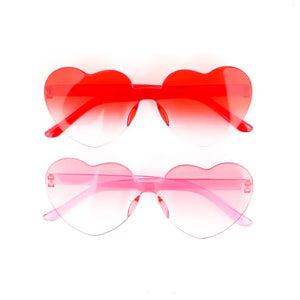 Pink and Red Ombré Heart Sunglasses