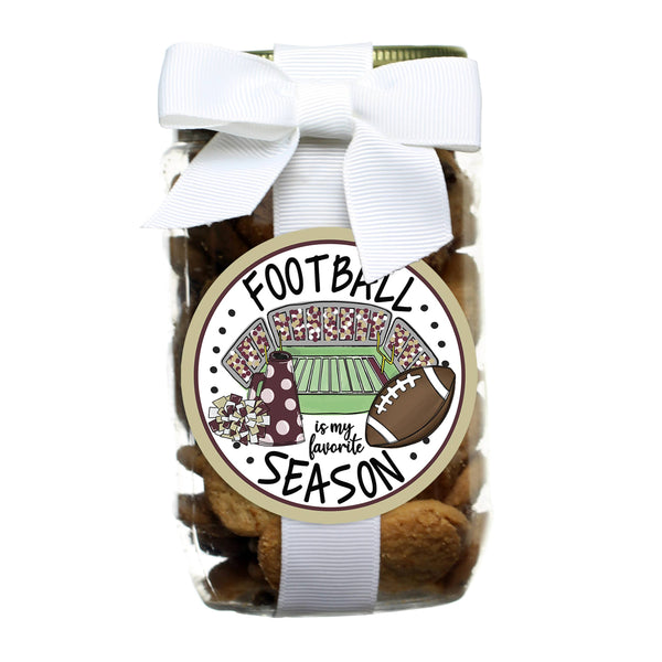 Cookie - Football - Pint Jars  : Chocolate Chip / Red & Black