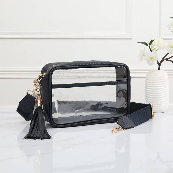 Game Day Stadium Rectangle Clear Bags: Silver