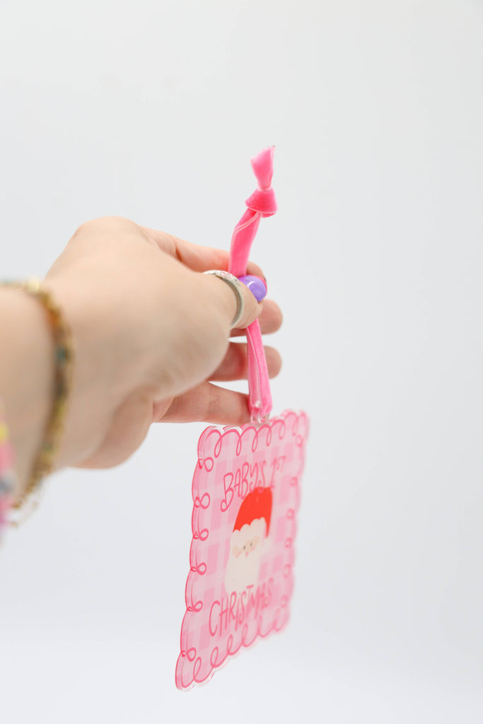 Baby's First Christmas-Girl Acrylic Ornament - Thumbnail 2