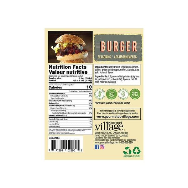 Seas. Burger Garlic Recipe Box