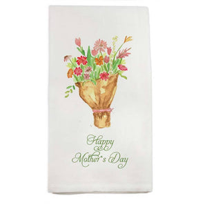 Tied Flowers Happy Mother's Day Dish Towel