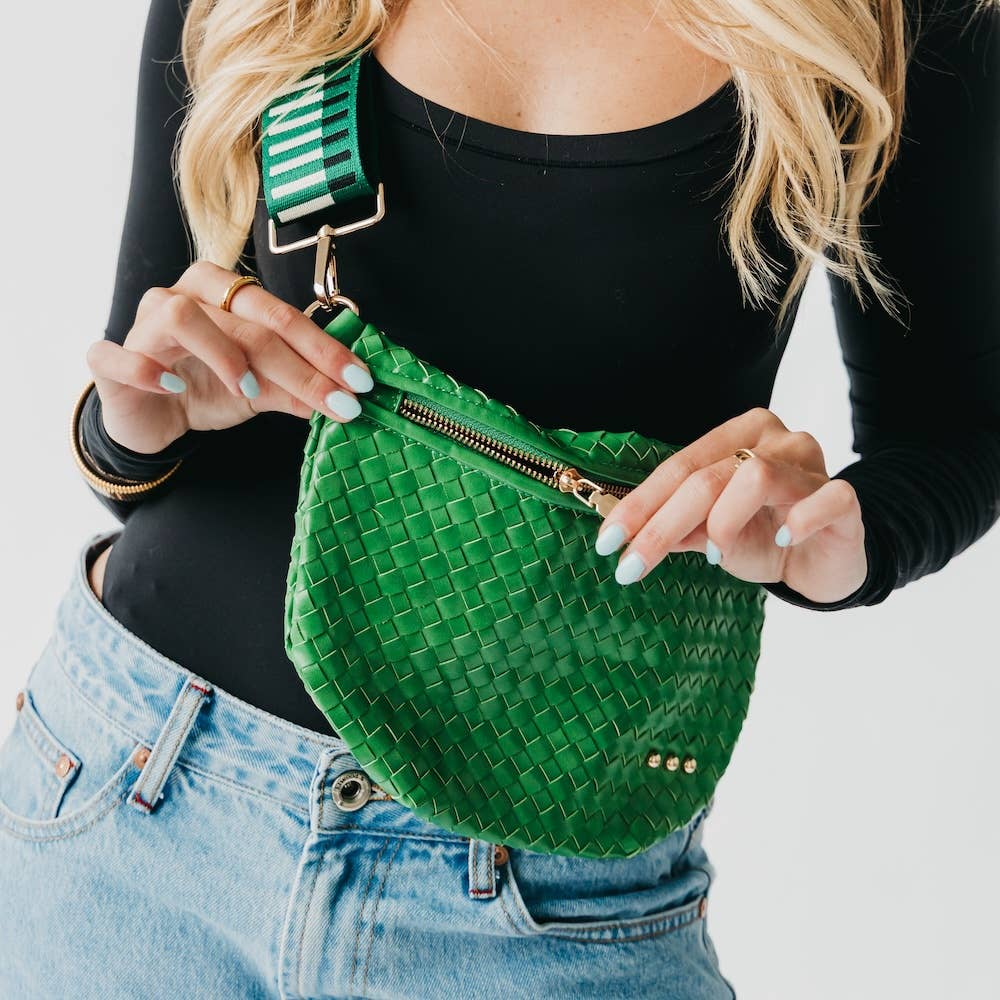Westlyn Woven Bum Bag: Emerald