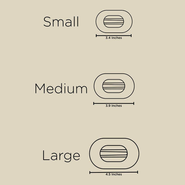 Flat Round Hair Clip | Large | Candy Cane Crush