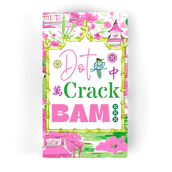 Mahjong 24ct Guest Napkin Separates (3 ply) Green and PInk