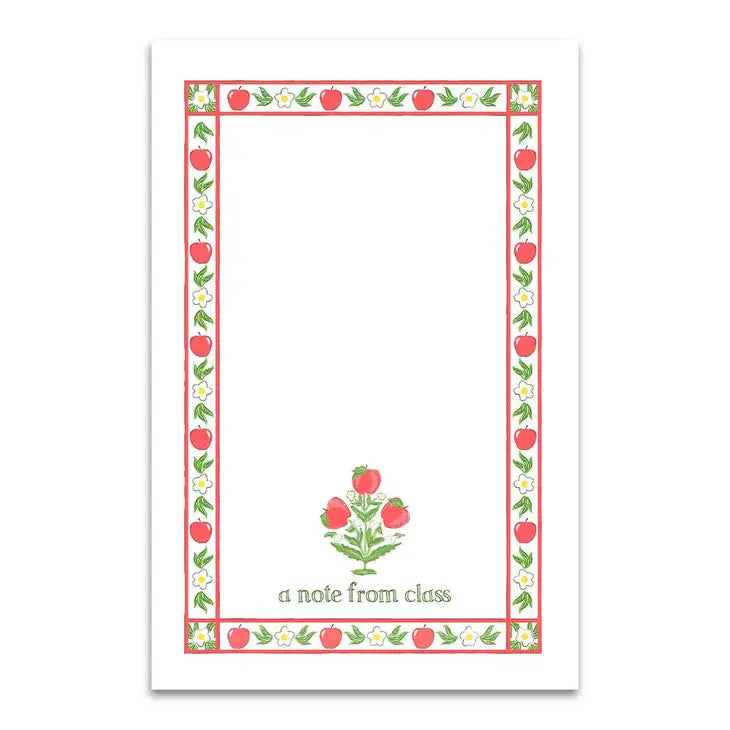 Apple Block Print Notepad