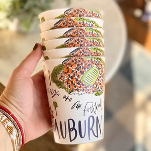 Set of 6 Auburn Stadium Cups