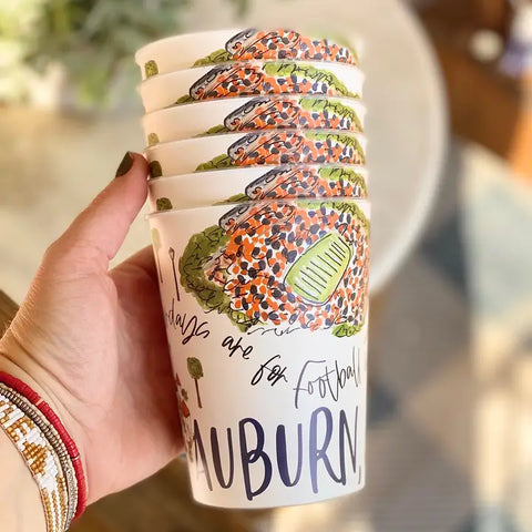 Set of 6 Auburn Stadium Cups