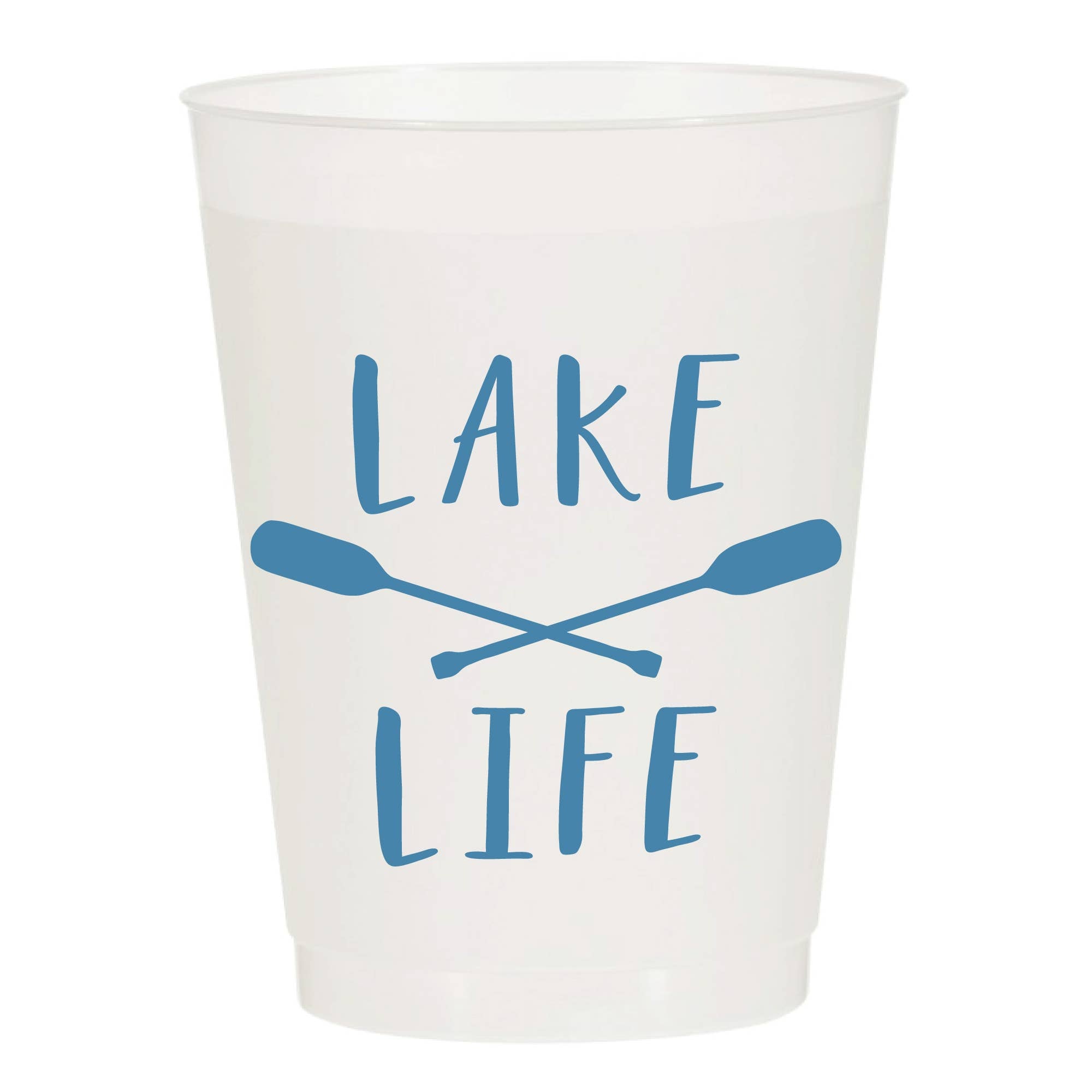 Lake Life Oar Frosted Cups- Summer: Pack of 6
