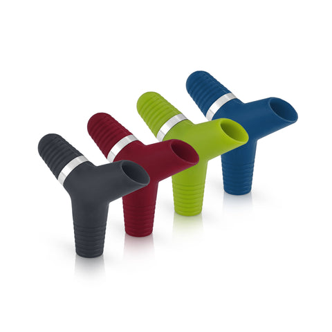 Duet Wine Bottle Pourers & Stoppers - Set of 2