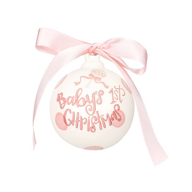 Pink Baby's 1st Christmas Ball Ornament