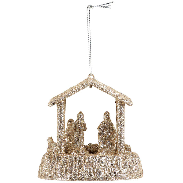 Glitter Nativity Ornament