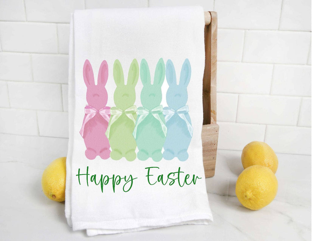 Homewood Flocked Easter Bunny Tea Towel