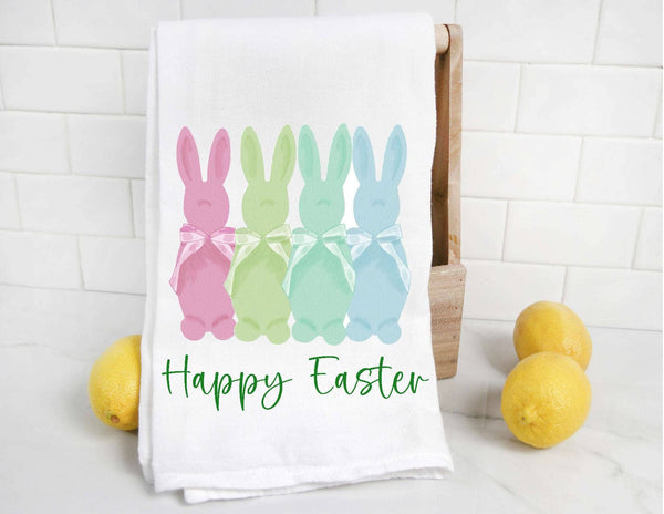 Homewood Flocked Easter Bunny Tea Towel