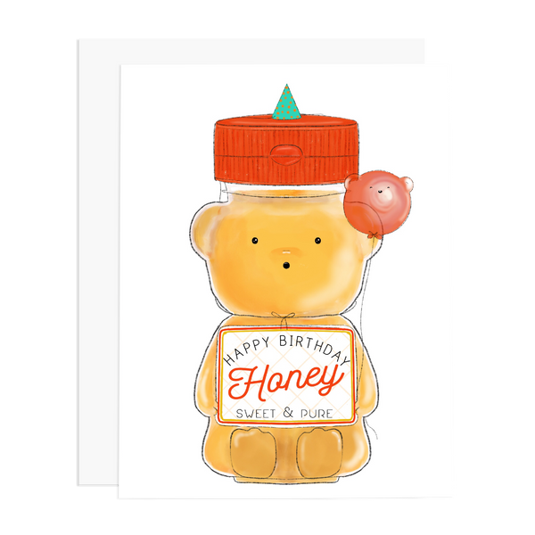 Sweet Birthday Honey Bear Greeting Card