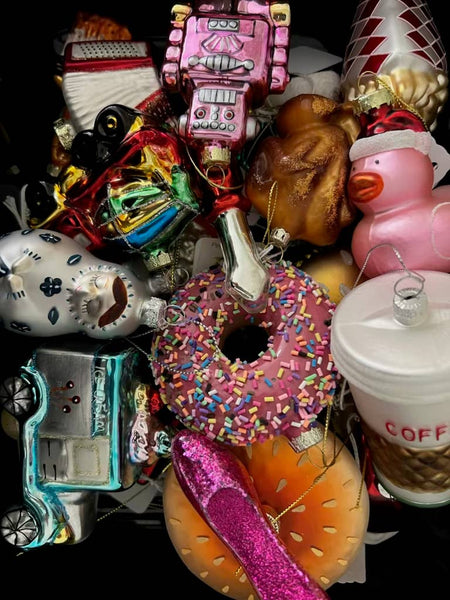 Pink Lipstick Glass Ornament