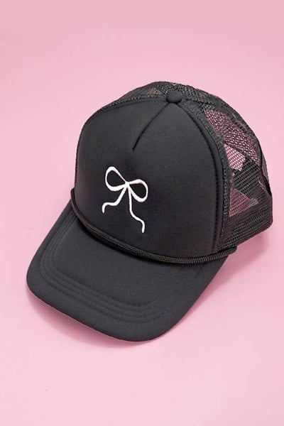 Bow Trucker Hat Black