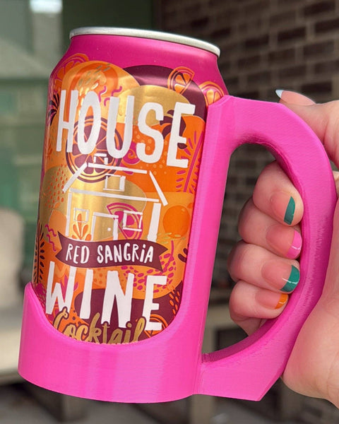 Sipzey Standard Soda Can Handle: Icing Pink