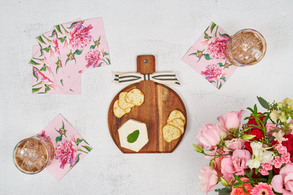 9.75" x 8" Board Gift Kit w/o spreader: Pink Peonies