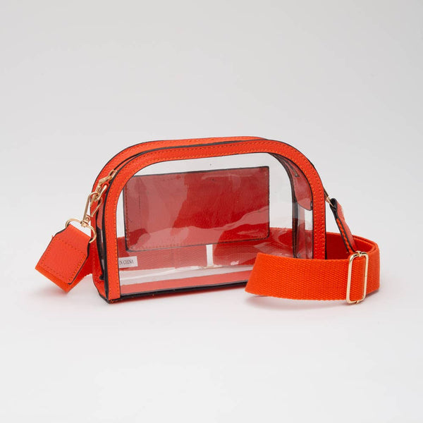 Game Day Stadium Clear Crossbody Bag: Silver