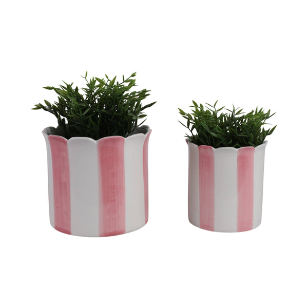 Pink Ceramic Striped Scallop