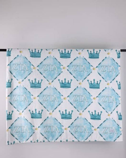 Zeta Flannel Fleece Blanket, Sorority