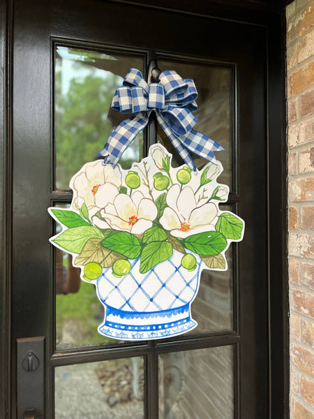Lacey Magnolia Vase Door Hanger