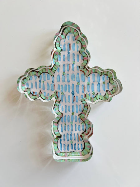 "Faithful Cross I" acrylic : Mini Sheflie