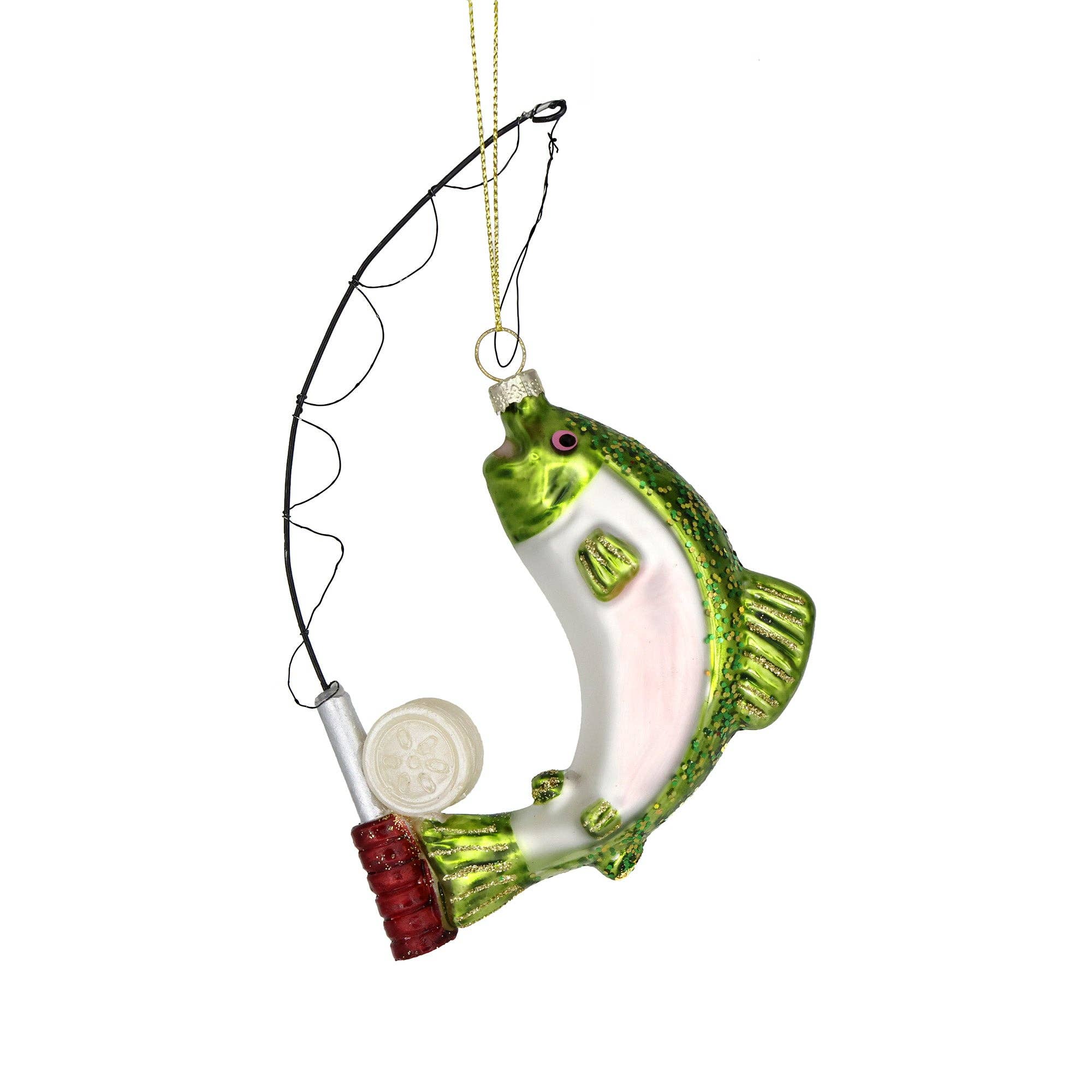 Fish on Fishing Pole Ornament