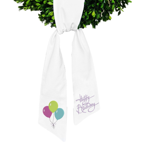 Happy Birthday Balloons Wreath Sash: With Balloons