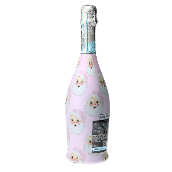 Limited Edition Watercolor Pink Santa Prosecco Bottle Wrap