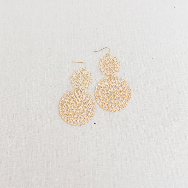 Michelle McDowell Gold Filigree Earrings