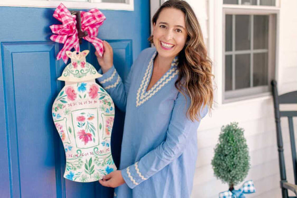 Rose Marie Ginger Jar Door Hanger