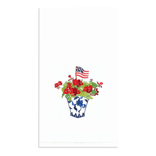 Geraniums Fourth of July Guest Napkins