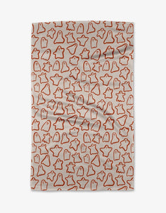 Geometry Cute Ghosts Tea Towel